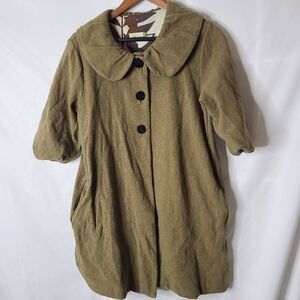 Chalet Womens‎ Olive Green Coat Size Medium Made in USA